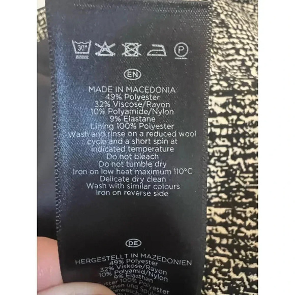 Hobbs London Black Cream Shift Dress size 2. - Picture 9 of 9